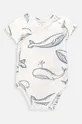 bianco Coccodrillo body di cotone neonato/a Ragazzi