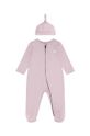 Pamučni kombinezon za bebe Levi's LVN FOOTED COVERALL & HAT SET