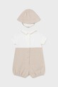 Mayoral Newborn rampers bawełniany niemowlęcy 1616.1C.Newborn.PPYH beżowy SS24