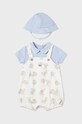Mayoral Newborn rampers bawełniany niemowlęcy 1616.1C.Newborn.PPYH niebieski SS24