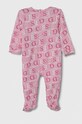 Guess śpioszki bawełniane niemowlęce H4RW07.KA6W0.G.PPYH różowy SS24