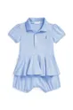 голубой Ромпер для младенцев Polo Ralph Lauren Для девочек