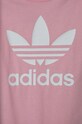 DÍVKA Dětské bavlněné dupačky adidas Originals IS7256 růžová