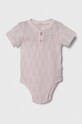 United Colors of Benetton body bawełniane niemowlęce 2-pack 34KE0B00O.W.Seasonal różowy SS24