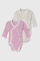 United Colors of Benetton body bawełniane niemowlęce 2-pack Produkt niemowlęcy różowy 3FMG0B00K.W.Seasonal