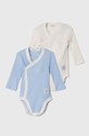 United Colors of Benetton body bawełniane niemowlęce 2-pack Produkt niemowlęcy niebieski 3FMG0B00K.W.Seasonal