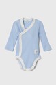 Fete United Colors of Benetton body din bumbac pentru bebelusi 2-pack 3FMG0B00K.W.Seasonal albastru