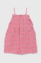 United Colors of Benetton rampers bawełniany niemowlęcy Produkt niemowlęcy czerwony 4QKUAT00W.W.Seasonal