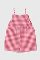 United Colors of Benetton rampers bawełniany niemowlęcy 4QKUAT00W.W.Seasonal czerwony SS24