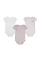 ροζ Βαμβακερά φορμάκια για μωρά Levi's LVG 3PK BOW BODYSUIT SET 3-pack Για κορίτσια