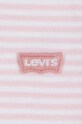 Детское боди из хлопка Levi's LVG 3PK BOW BODYSUIT SET 3 шт 1EK337 розовый