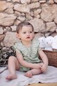 Дитячий лляний ромпер Tartine et Chocolat TY33031.60.74 бірюзовий