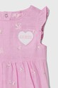 Dziewczynka Guess rampers bawełniany niemowlęcy S4GG08.WG5H0.PPYH różowy