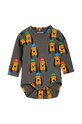 Mini Rodini body niemowlęce 2414010397 szary SS24