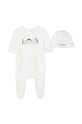 BOSS salopeta din bumbac pentru bebelusi alb J50831.