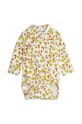 Mini Rodini body niemowlęce Flowers Produkt niemowlęcy żółty 2424010100