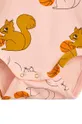 różowy Mini Rodini body niemowlęce Squirrels