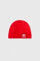 Хлопковый ромпер для младенцев adidas Originals красный IM8430