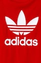 Detské bavlnené dupačky adidas Originals IM8430 červená
