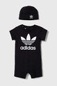 adidas Originals rampers bawełniany niemowlęcy czarny IS7257