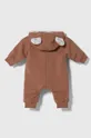 Jamiks pajacyk niemowlęcy bawełniany brązowy