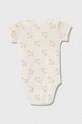 Pamučni bodi za bebe United Colors of Benetton 2-pack 3GI70B00N.W.Seasonal bež SS24