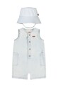 Levi's salopete bebeluși din bumbac LVB DENIM ROMPER & BUCKET HAT albastru 6EK229