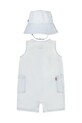 Levi's salopete bebeluși din bumbac LVB DENIM ROMPER & BUCKET HAT 6EK229 albastru SS25
