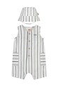 Levi's salopete pentru copii din amestec de in LVB STRIPE ROMPER & BUCKET HAT gri 6EK230