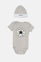 Bavlněné kojenecké body Converse MC0028 šedá AW24