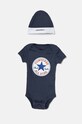 Bavlněné kojenecké body Converse MC0028 modrá AW24