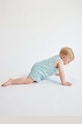 Дитячий ромпер з домішкою льону Bobo Choses 124AB091 блакитний