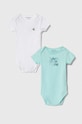 Bodi za bebe Calvin Klein Jeans 2-pack Proizvod za bebe tirkizna IN0IN00180.PPYH