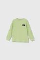 зелёный Хлопковый детский лонгслив Calvin Klein Jeans Для мальчиков