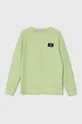 zelená Detská bavlnená košeľa s dlhým rukávom Calvin Klein Jeans Chlapčenský