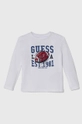 λευκό Παιδικό βαμβακερό μακρυμάνικο Guess Για αγόρια