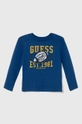 niebieski Guess longsleeve bawełniany dziecięcy Chłopięcy