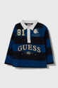 niebieski Guess longsleeve bawełniany dziecięcy Chłopięcy