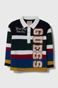 Guess longsleeve bawełniany dziecięcy nadruk multicolor N4RP01.KC334.PPYH