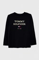 Tommy Hilfiger longsleeve bawełniany dziecięcy nadruk granatowy KB0KB08672.128.176.PPYH