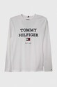 Tommy Hilfiger longsleeve bawełniany dziecięcy nadruk biały KB0KB08672.PPYH