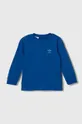 modrá Detská bavlnená košeľa s dlhým rukávom adidas Originals Chlapčenský