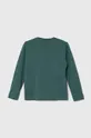 United Colors of Benetton longsleeve bawełniany dziecięcy turkusowy