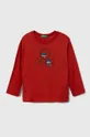 rosso United Colors of Benetton longsleeve in cotone bambino/a Ragazzi