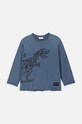 Coccodrillo longsleeve bawełniany dziecięcy WC4143102DEK niebieski SS24