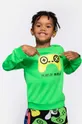 zelena Otroška bombažna majica z dolgimi rokavi Coccodrillo Fantovski