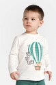 Coccodrillo longsleeve niemowlęcy z elastanem beżowy WC4143101NAN