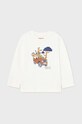 Mayoral longsleeve bawełniany niemowlęcy 1033.3C.Baby.PPYH beżowy SS24