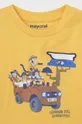 rumena Otroška bombažna majica z dolgimi rokavi Mayoral