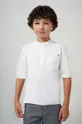 biela Detská bavlnená košeľa s dlhým rukávom Mayoral Chlapčenský